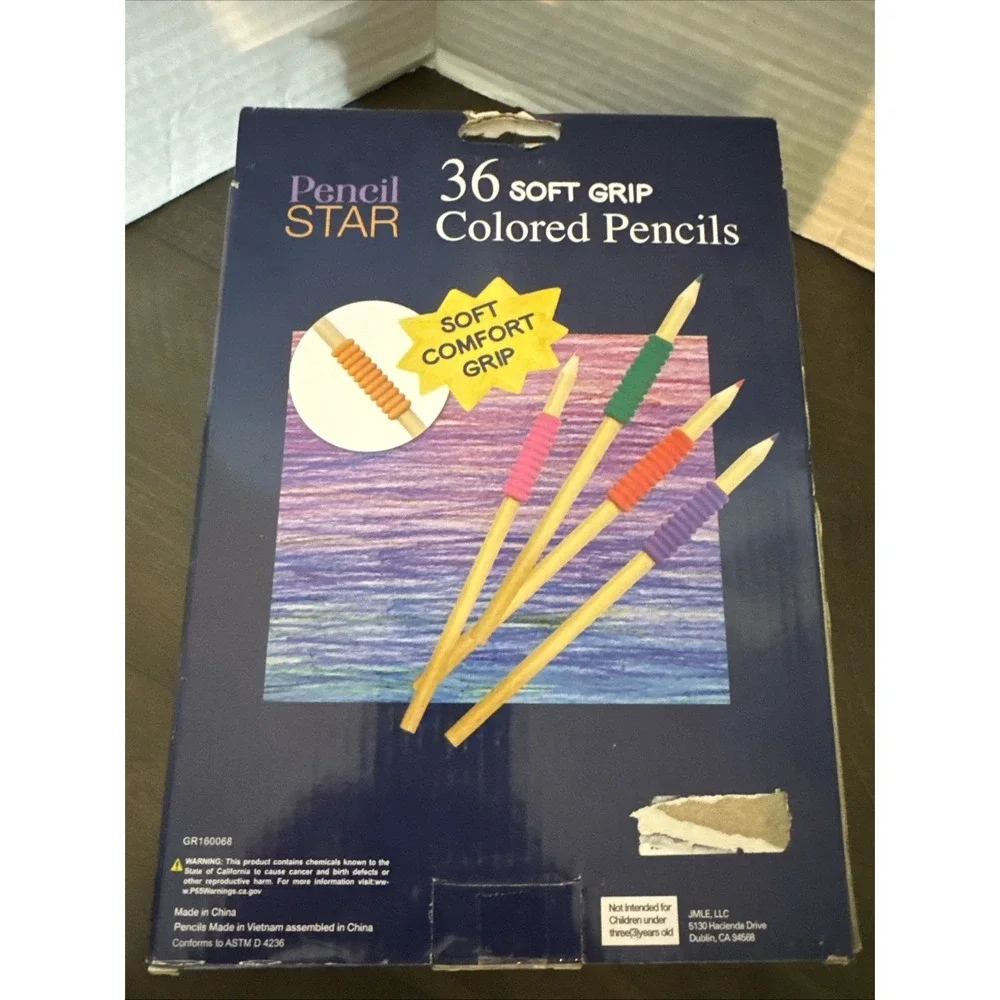 Pencil Star 36 Soft Grip Colored Pencils